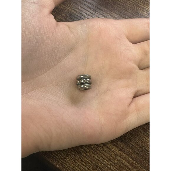 Authentic Pandora ALE Sterling Silver Dash & Dots Bead Charm! 87 - Picture 6 of 6